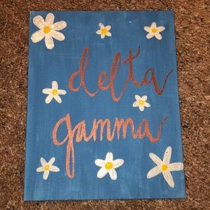 Delta Gamma floral canvas